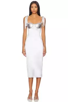 X интимно fp казино получил гламурное платье миди Free People, серебряный