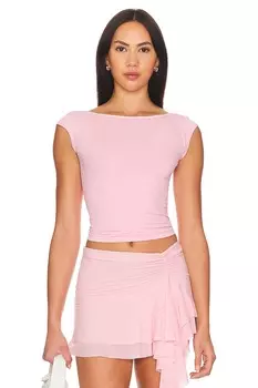 X интимно fp низкая спина футболка Free People, розовый