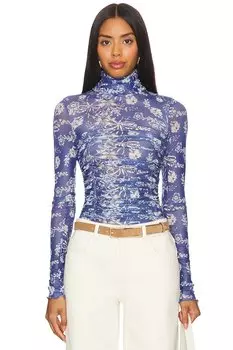 X интимно fp под всем этим напечатанным боди Free People, цвет bluebell combo