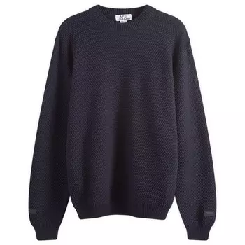 X jjjjound вязаный свитер с круглым вырезом A.P.C., синий