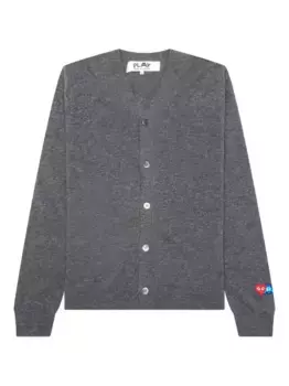 X Кардиган с нашивкой в виде сердца The Artist Invader Comme Des Garons Play, серый