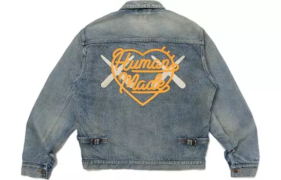 X KAWS Cobranded Series Джинсовая куртка унисекс индиго Human Made