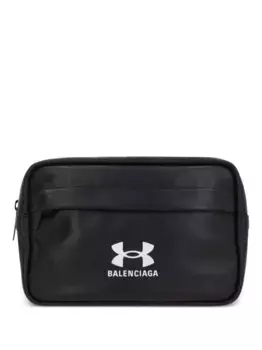 X Кожаная несессер с логотипом Under Armour BALENCIAGA, черный