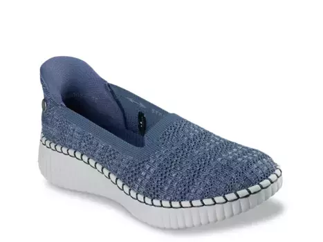 x Martha Stewart Hands Free Slip-Ins Wilshire Blvd Glimmer Step Слипоны Skechers, Slate Blue