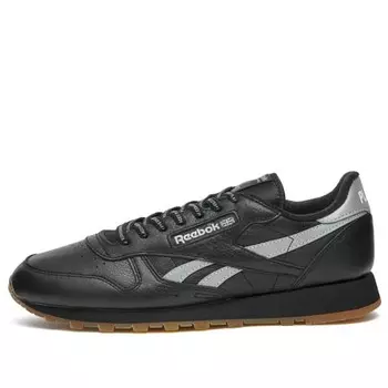 X места + лица классические кожаные кроссовки Reebok, черный