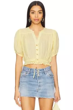 X мы "свободные маленькие облака" рубашка от Free People, banana cream