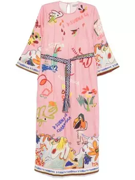 X Nadia Hernandez Charrasca макси платье ALEMAIS, розовый