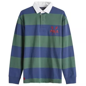 X полосатый регби Polo Ralph Lauren, синий