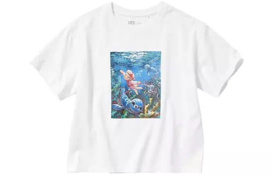 X POP MART SS23 Футболка женская белая Uniqlo
