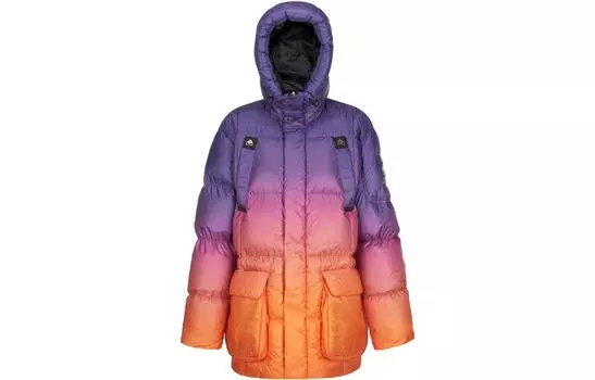 X ПРОИЗНЕСЕНИЕ Пуховик унисекс Moose Knuckles, черный/оранжевый/фиолетовый