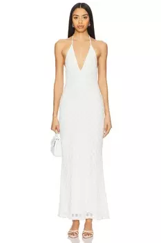 X revolve adoni платье-миди на шее с сеткой Bardot, orchid white