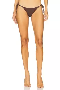 X revolve бикини на завязках с бусинами Bond Eye, dark chocolate leopard crinkle