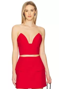 X revolve delphi кроп-топ Bardot, fire red