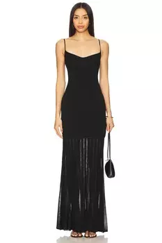X revolve Джульетта макси платье вязаное House Of Harlow 1960, black