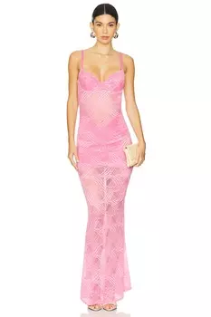 X revolve макси-платье flora Ow Collection, pink