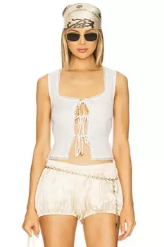 X revolve мими топ Show Me Your Mumu, white linen