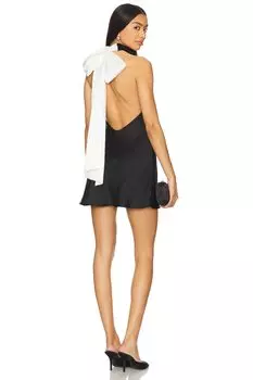 X revolve мини-платье lisa Show Me Your Mumu, black & white luxe sat