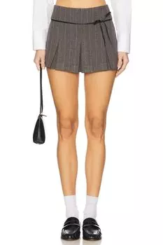 X revolve шорты-юбка houston Free People, charcoal pinstripe