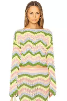 X revolve топ с длинным рукавом Celiab, multi stripe