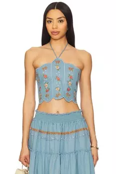 X revolve укороченный топ Serenity от Agua Bendita, blue