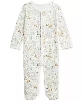 X Riley Sheehey Baby Cotton Interlock Комбинезон с полами Polo Ralph Lauren, мультиколор