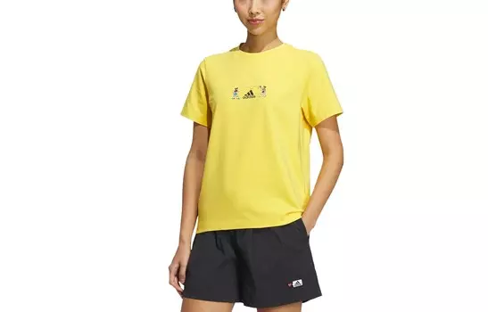 X SEEBIN Совместная футболка SS23 женская, солнечно-желтая Adidas