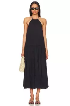 X свободное где-то солнечное макси платье Free People, черный