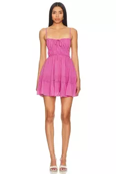 X свободный-самый принимающий стороны мини-платье Free People, мультиколор