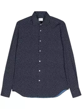 Xacus рубашка с геометричным принтом, синий