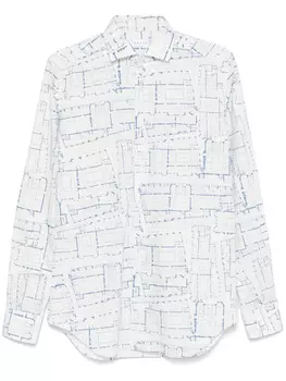 Xacus рубашка с принтом, синий