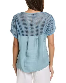 XCVI Льняной топ, синий