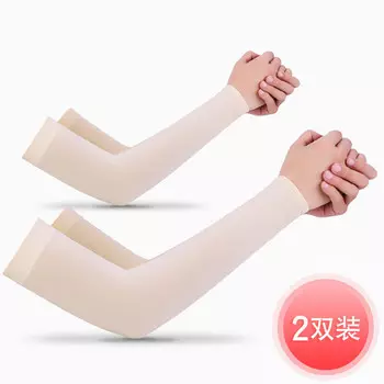 Xianluozi солнцезащитные рукава, летние тонкие рукава, рукава из ледяного шелка, плоский рот, цвет кожи, 2 пары - один размер