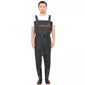 Xianluozi (xianluozi) цельные непромокаемые штаны с резиновыми сапогами, водонепроницаемая одежда для половины тела, мужская обувь для ловли рыбы, обувь для рытья корня лотоса, костюм, размер 43