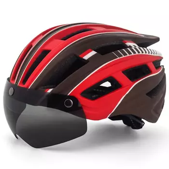 Xianluozi (xianluozi) велосипедный спортивный защитный шлем велосипедный шлем уличный дорожный шлем для езды на горном велосипеде-кофе красный