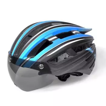 Xianluozi (xianluozi) велосипедный спортивный защитный шлем велосипедный шлем открытый дорожный шлем для езды на горном велосипеде - черный и синий
