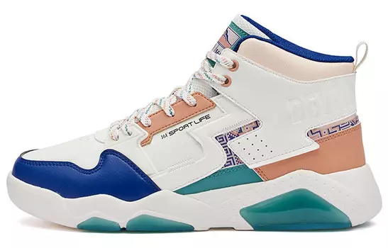 Xingran Скейтбординг Кроссовки Мужские Высокие Перья Белые/глиняные/синие/зеленые 361°