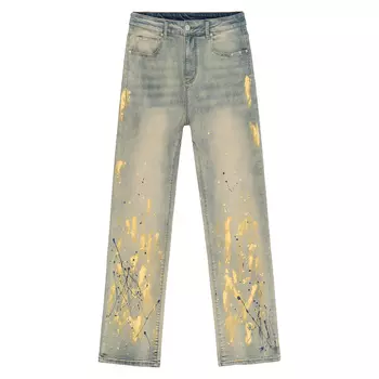 XINYINSU Джинсы унисекс Желтая Грязь