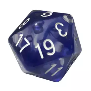 XL d20 — сапфир с символом, Game Dice - XL d20's