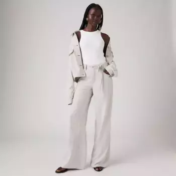 XL Мешковатые прямые женские брюки из льняной смеси Levi's, цвет Crystal Gray - Grey