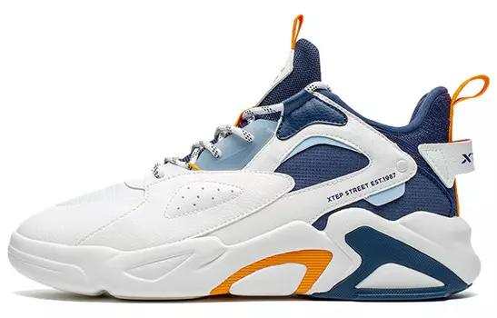 XTEP Fengxing 1.0 Lifestyle Shoes Men Mid-top Sail White/dark Blue