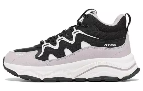 XTEP Red Cliff Cotton Lifestyle Shoes Women's Mid-top Black/Gray