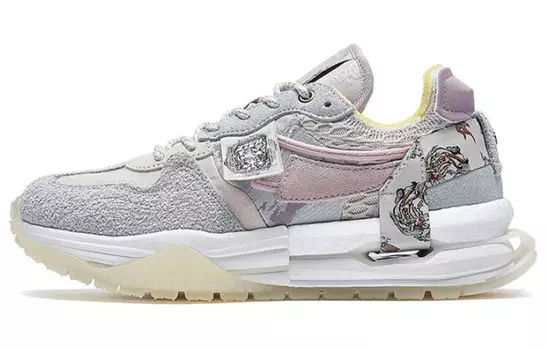 XTEP Sky Ride Collection Lifestyle Shoes Women's Low-top Tea White / Snow Mist Green / Wisteria Color