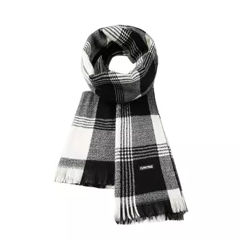 Xuantang Вязаный шарф унисекс, Черно-серая рождественская подарочная коробка