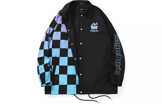 XXGOGO Куртка унисекс, Черный/Фиолетовый