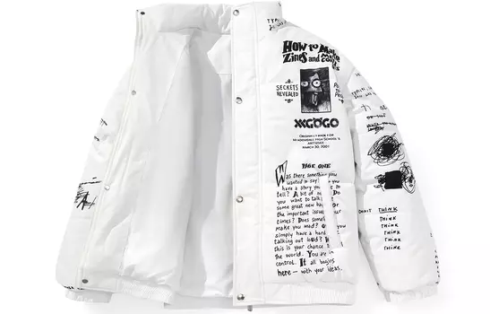 XXGOGO Стеганая куртка унисекс, Белый