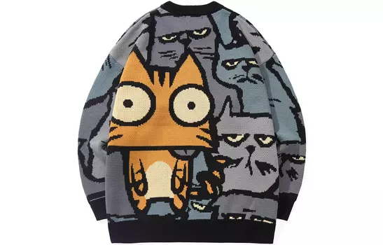 XXGOGO Свитер унисекс серо-синие