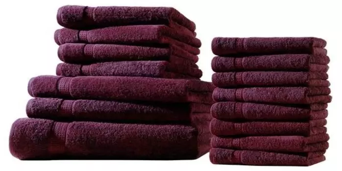 XXL SET Frottier Набор полотенец Hometex Premium Textilesset 15 tlg., 30x1x150 см, бордовый