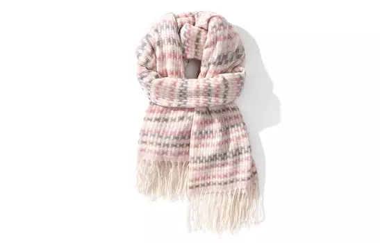 Xxoff Женский вязаный шарф, Розовый (люблю красный чемодан)