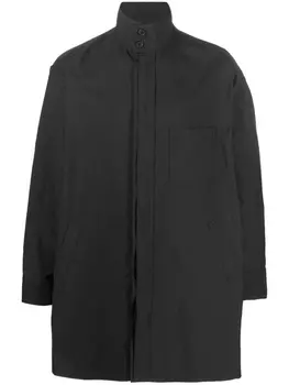 Y-3 concealed front-fastening parka coat, черный