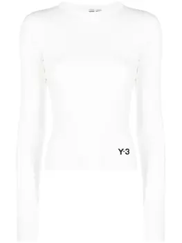 Y-3 футболка из органического хлопка с логотипом, белый